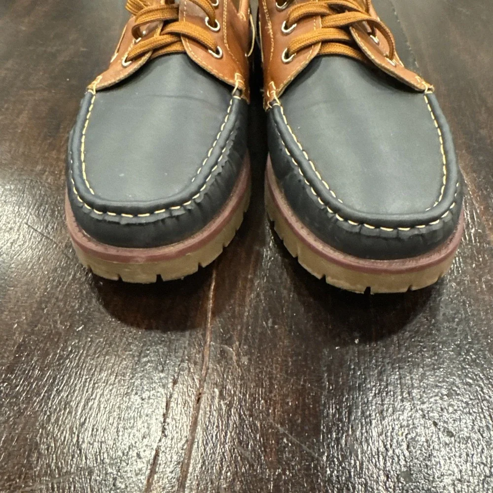 Aldo Rossini Boat Shoe in Brown/navy‎ [Size 11 or Euto 44]